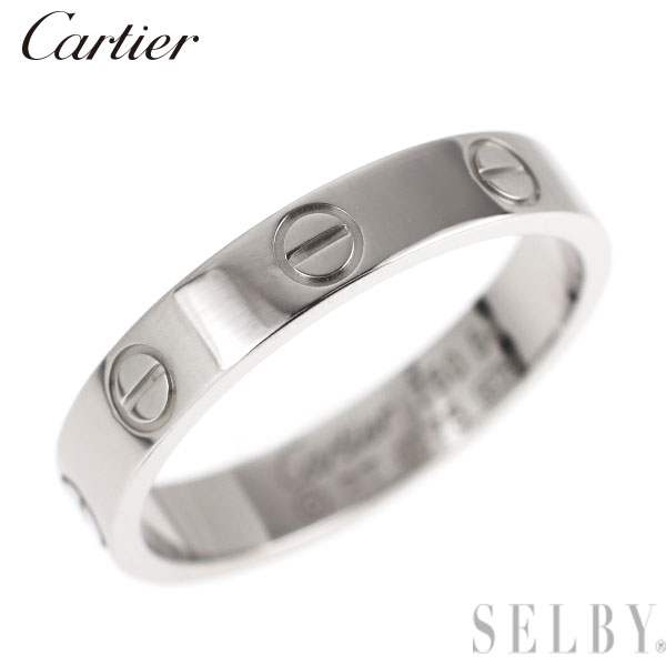 【中古】 カルティエ K18WG リング ミニラブ 54号 SELBY 送料サービス Cartier｜SELBY