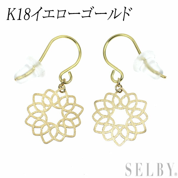 新品 K18YG ピアス フラワー SELBY 送料サービス|SELBY