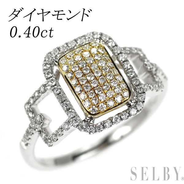 【中古】 K18YG/WG ダイヤモンド リング 0.40ct SELBY 送料サービス｜SELBY