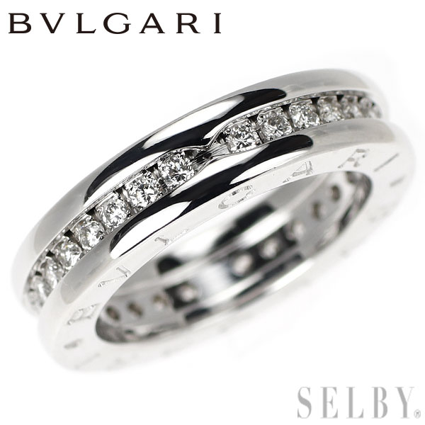 【中古】 ブルガリ K18WG ダイヤモンド リング B.ZERO1 フルダイヤ 46号 フルエタニティ SELBY 送料サービス BVLGARI｜SELBY