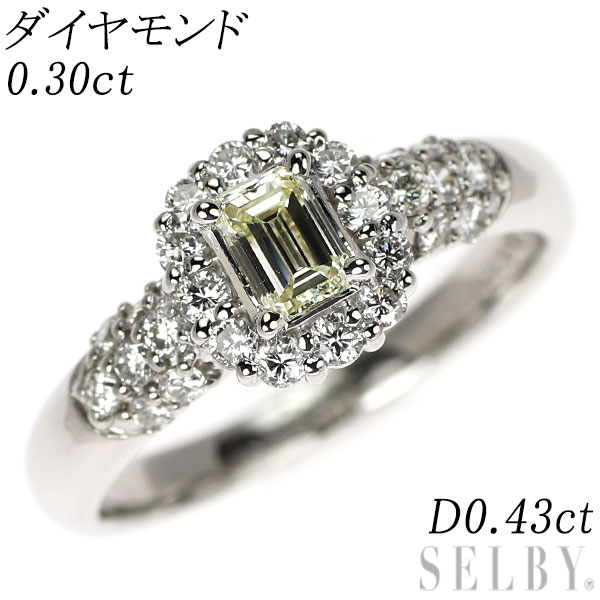 【中古】 Pt900 ダイヤモンド リング 0.30ct D0.43ct SELBY 送料サービス|SELBY