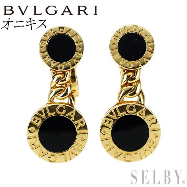 【中古】 ブルガリ K18YG オニキス イヤリング ブルガリブルガリ SELBY 送料サービス BVLGARI｜SELBY