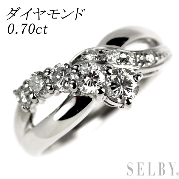 【中古】 Pt900 ダイヤモンド リング 0.70ct SELBY 送料サービス｜SELBY