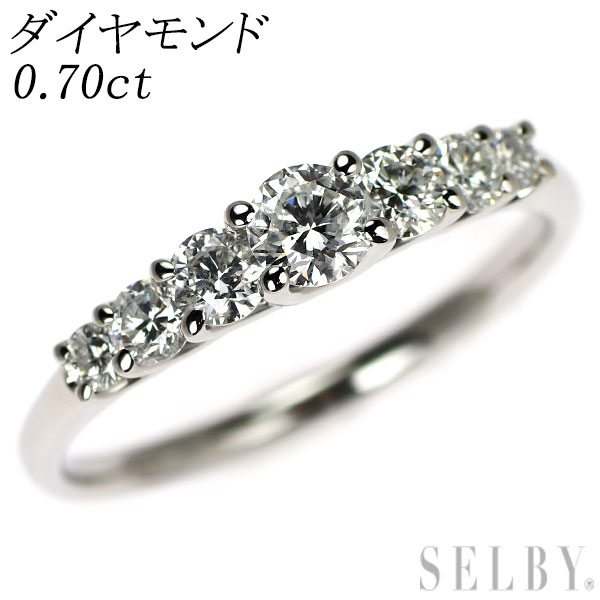 【中古】 Pt900 ダイヤモンド リング 0.70ct SELBY 送料サービス｜SELBY