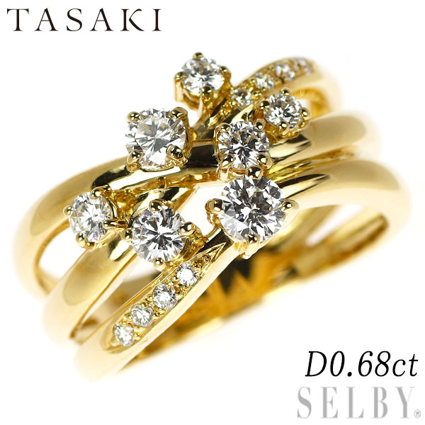 【中古】 田崎真珠 K18YG ダイヤモンド リング 0.68ct SELBY 送料サービス TASAKI｜SELBY