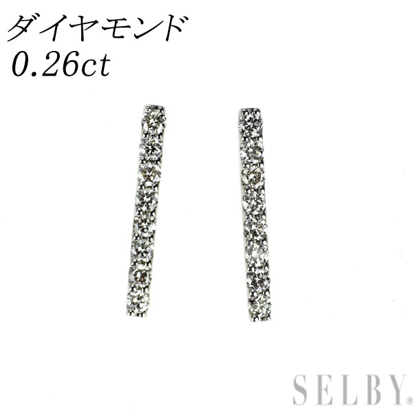 【中古】 Pt900 ダイヤモンド ピアス 0.26ct SELBY 送料サービス|SELBY