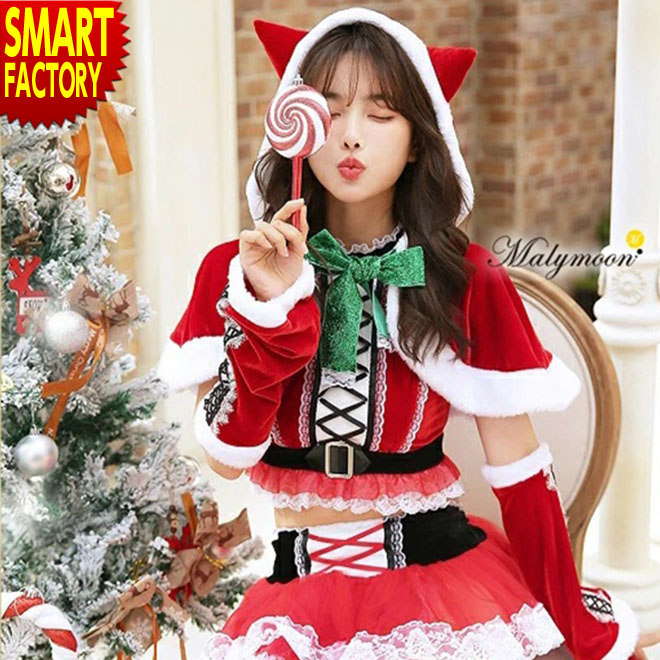 安い 本物 クリスマス コスプレ サンタ 7点セット Malymoon コスチューム レディース 女性 カワイイ セクシー 猫耳 ネコ耳 Xmas ネコ耳ケープサンタ パーティー 衣装 仮装 セクシー 母の日 ギフト 新品 予約受付 Dev Hrm Sunshineapp Vn