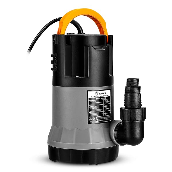 【貨物輸送無料】750W 水中揚水機 DEKO 底部入水式 水抜き揚水機 最高限度吐きだす量12500L/H 最高限度揚程9M 排液 清