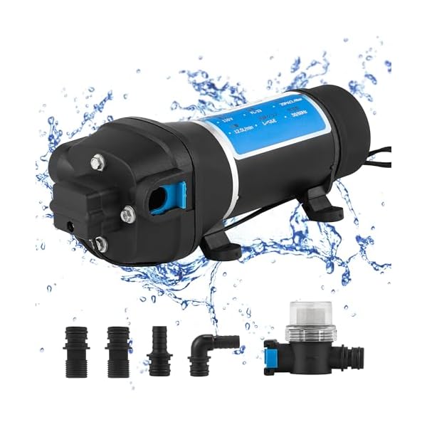 【送料無料】NEWTRY ダイヤフラム水ポンプ 給水 排水ポンプ 家庭用水ポンプ 12.5L/min 揚程25m 35Ps｜Smart Life ギア店