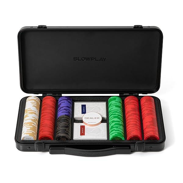 【貨物輸送無料】SLOWPLAY Godel 14g テキサスホールデム用クレイポーカーチップセット,300枚 [心付け