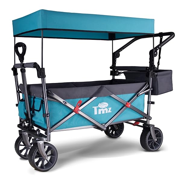 【貨物輸送無料】ＴＭＺアウトドア手押し車 大屋根付き添い人 持ちはこび手押し車 折りたたみ持ちはこび手押し車