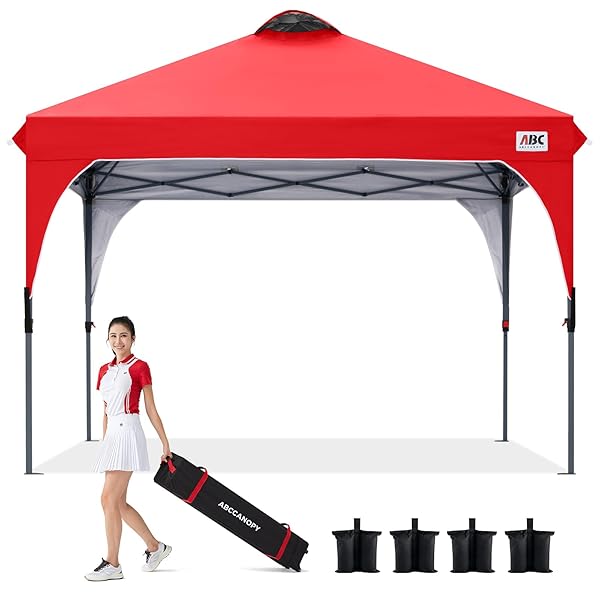 【貨物輸送無料】ABCCANOPY 【店卸し資産追い立てる】 タープテント ワンタッチ 3座標軸合わせる ベンチレーション 天
