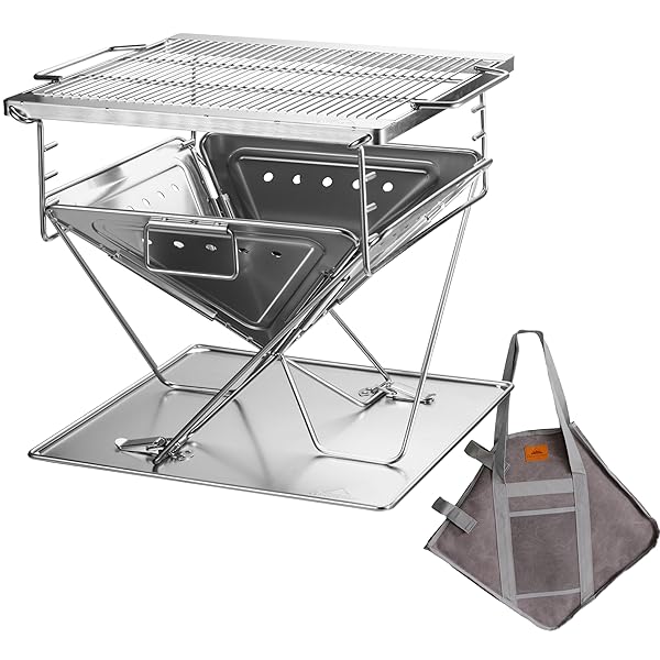 【貨物輸送無料】野営お月さま(CAMPING MOON) かがり火台 かがり火台 かがり火大衆食堂 折りたたみ 3段調