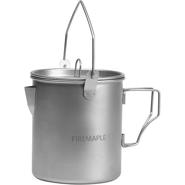 【貨物輸送無料】Fire-Maple キャンプポット 0.9L チタン製 パウダーコンパクト 軽さ 吊り下げ式 キャンプク