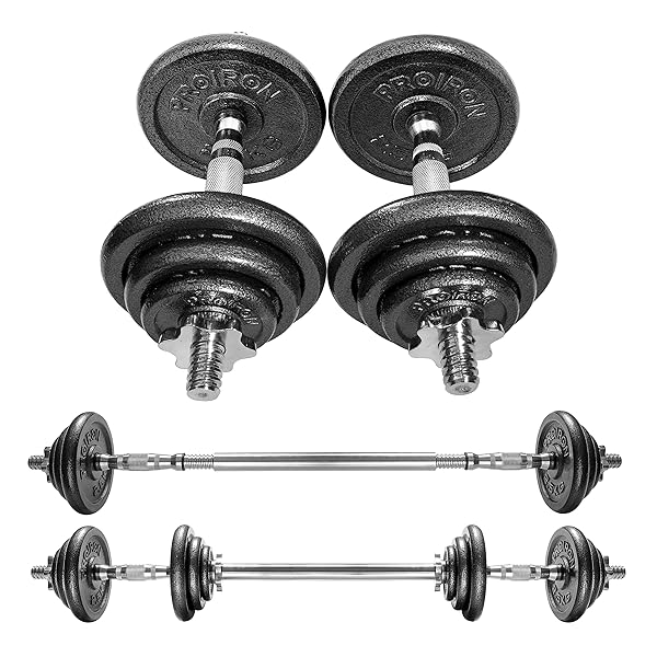 【貨物輸送無料】PROIRON 亜鈴 変数式 30kg 純鋳鉄 15kg 2個仕掛ける コネクション・チューブ（取りひろげる