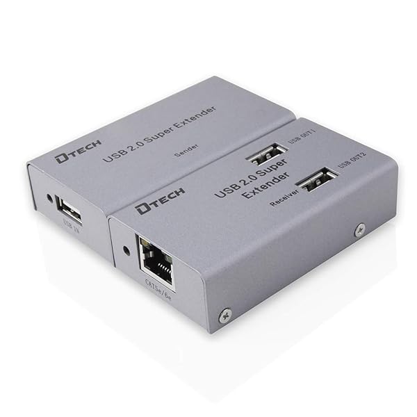 【貨物輸送無料】DTECH USB エクステンダー 取りひろげる器 4界面 USB2.0 エクステンダー 4分かちあう 最大限度50m Cat5/5e