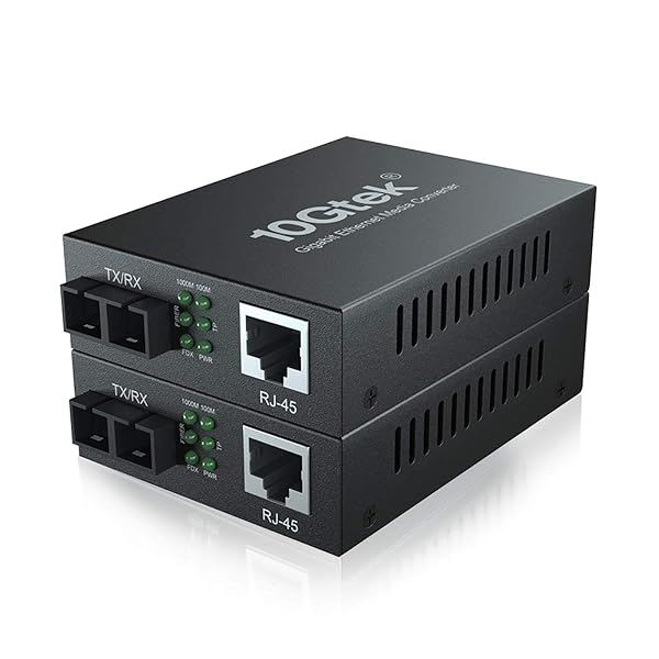 【貨物輸送無料】10Gtek 2台入り口・入口 ギガビット 光媒体変換器 シングル流行り物 デュアルSCポ