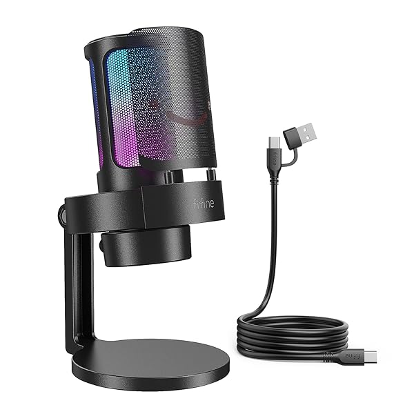 【貨物輸送無料】FIFINE ゲーミング マイクロホン USB パソコン マイクロホン ストリーミング ポッドキャスト レコーデ