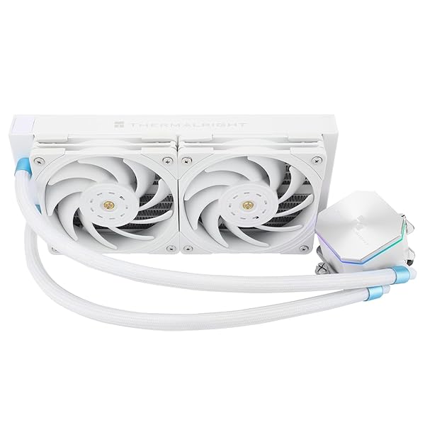 【貨物輸送無料】THERMALRIGHT Frozen Edge 240 White PWM気違い付き添い人流動物中央処理装置お水冷房装置、240粍ホワイ