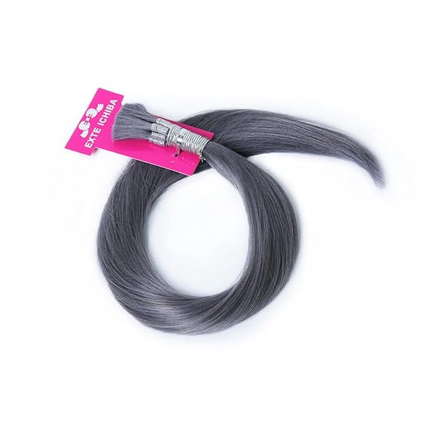 【貨物輸送無料】編込みエクステ 67糎80g 点火装置・原色色合い PLATINUM (GRAY：薄墨色)
