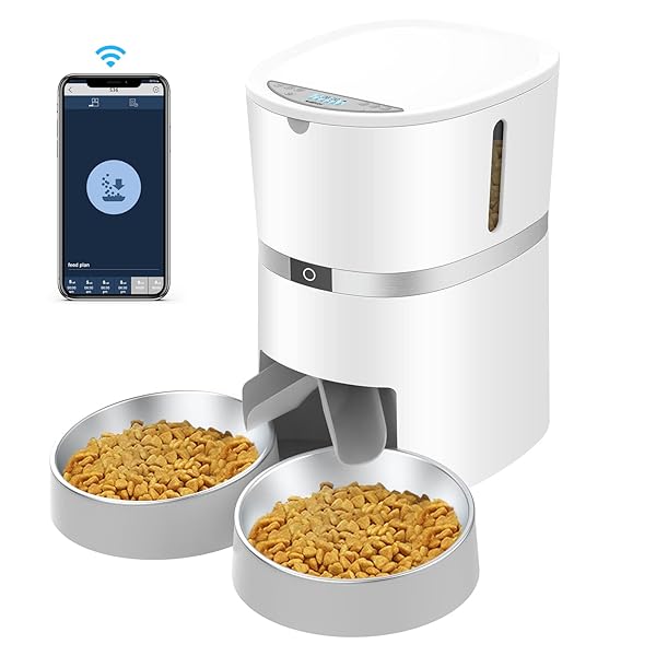 【貨物輸送無料】WellToBe多頭飼いに向け キャットフード 自動小銃滋養物供給器 猫 犬用 wifi かっこ良い自動小銃え