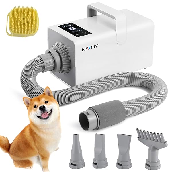 【貨物輸送無料】NEWTRY 愛玩動物ドライヤー 犬用ドライヤー LCD 賢しい抑えつける 風速体温合わせる
