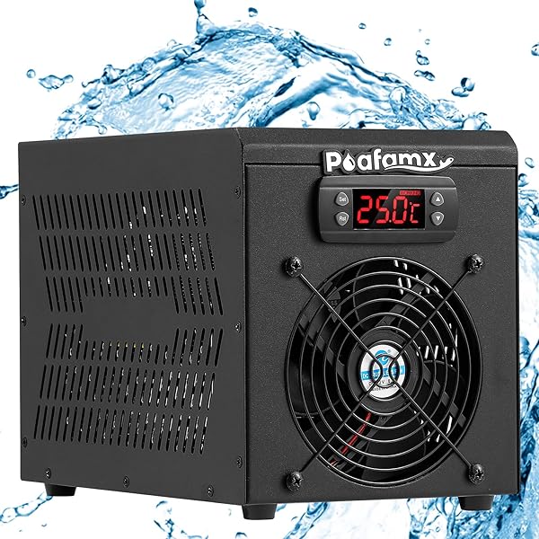 【貨物輸送無料】Poafamx 海洋博物館冷房装置 60L冷やかすだけ 15-30℃合わせる能力のある 水冷とり備える 水抜き揚水機付き添い人 パリア犬