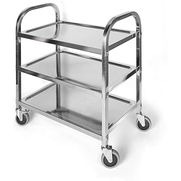 【貨物輸送無料】bimiti 配膳手押し車 95×95×50珊 150kg ステンレス鋼キッ頤手押し車 キャスター 打ちきり