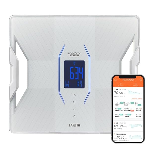 【貨物輸送無料】タニタ(Tanita) 体組み上げる計 健全さ米突 スマホ 日本製 白いこと RD-912 WH 診療分