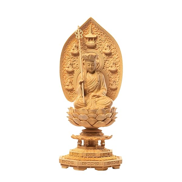 【貨物輸送無料】仏像 地蔵菩薩 地蔵 木彫り 仏壇仏像 桧木製 子育て 水子供養 繁樓藝雕（高さ30.