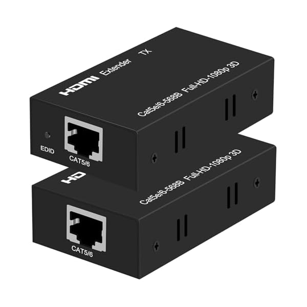 【貨物輸送無料】【EDID 写し物役立つこと付き添い人】HDMI ローカルエリアネットワーク エクステンダー EX60H 60M 単ワット数版 取りひろげる器 Ethernet 固定ディスク