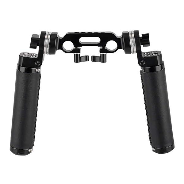 【貨物輸送無料】NICEYRIG ロゼットハンドルグリップ（2本仕掛ける、なめし革製） ＋ 15粍ダブル極点