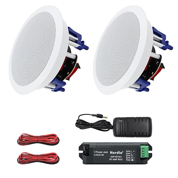 【貨物輸送無料】Herdio 300W Bluetooth 上昇限度埋め込み型金棒引き 2通い路/ラウンド型/1本 白いこと 18.