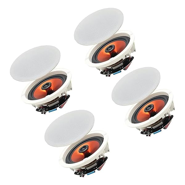 【貨物輸送無料】Herdio 6.5\"4 PCS 上昇限度埋め込み型金棒引き ホームスピーカーシステム最大限度ワット数300"