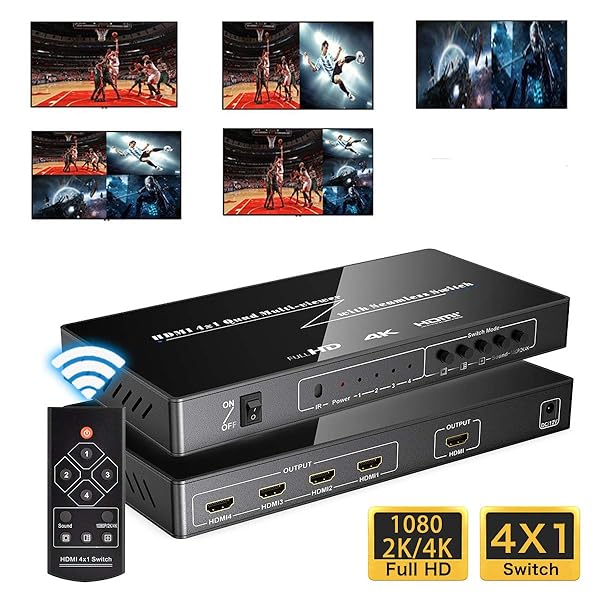 【貨物輸送無料】マルチビューワー HDMI画面取りわける器 4K相応う HDMI1.4・4K＠30HZ 6種の取りわける流行り物 画面チ