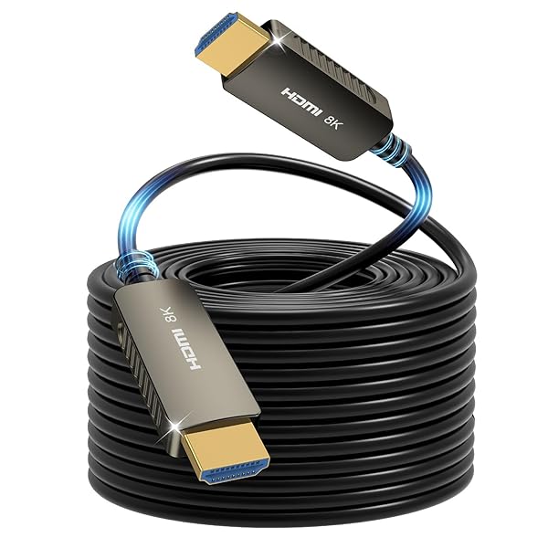 【貨物輸送無料】SOEYBAE 8 K光衣料繊維HDMI伝達ルート50M、ウルトラハイスピードHDMI 2.1有線テレビ、光ファ