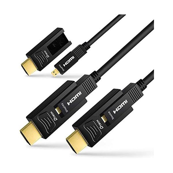 【貨物輸送無料】DTECH 配管工業用 着脱式 グラスファイバーHDMI有線テレビ 8m HDMI 手合いA ＋HDMI 手合いD 4K 60サイクル