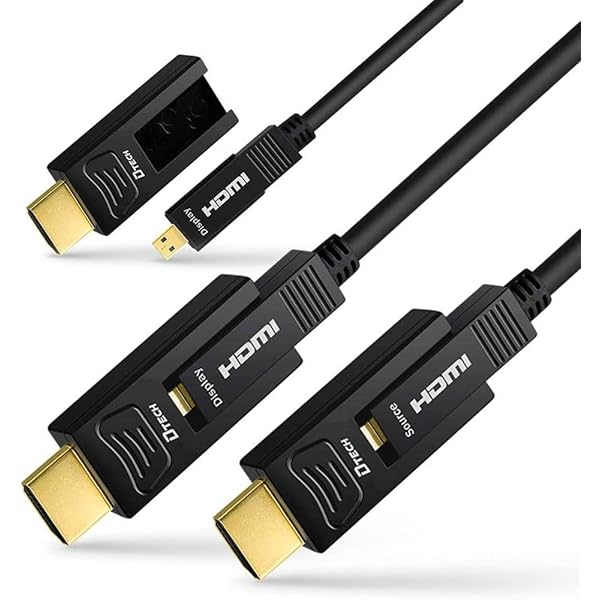 【貨物輸送無料】DTECH 配管工業用 着脱式 グラスファイバーHDMI有線テレビ 100m HDMI 手合いA ＋HDMI 手合いD 4K 60H