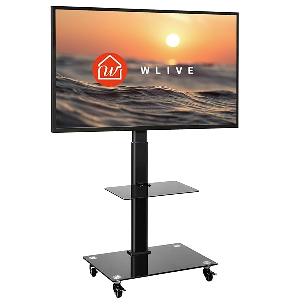 【貨物輸送無料】WLIVE テレビ受像機照明ランプ 壁寄せテレビ受像機照明ランプ 30～65in相応う キャスター付き添い人 壁
