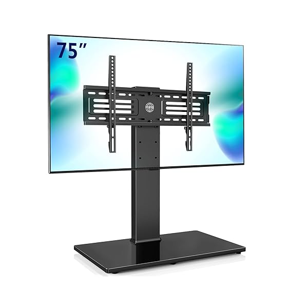 【貨物輸送無料】FITUEYES テレビ受像機照明ランプ 大型テレビ受像機台 壁寄せ 卓上 首商い口能力のある 40～75in相応う