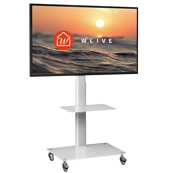 【貨物輸送無料】WLIVE テレビ受像機照明ランプ 壁寄せテレビ受像機照明ランプ 30-65in相応う キャスター付き添い人 壁