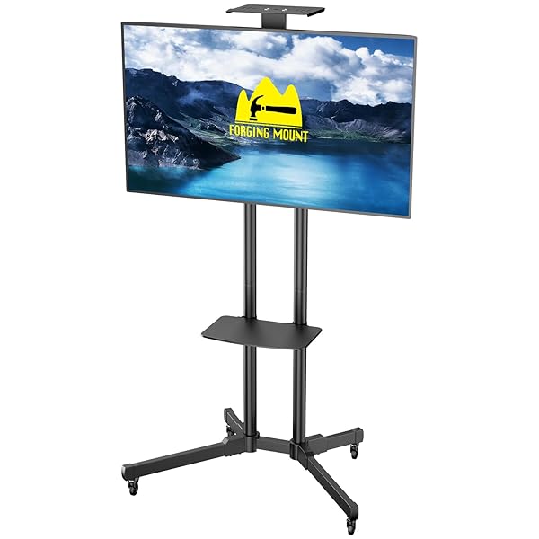 【貨物輸送無料】FORGING MOUNT テレビスタンドキャスター付き添い人 32-70in相応う 御機嫌手合い 二重拠りどころ