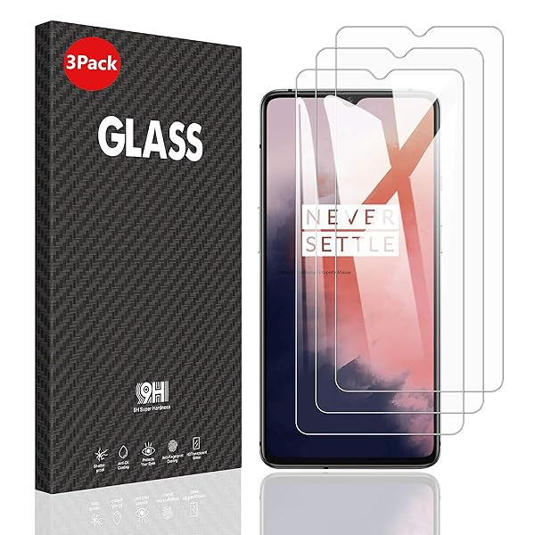【貨物輸送無料】Seninhi (セニンヒ) OnePlus 7T用強化因子ガラススクリーンプロテクター 3枚容器に並べる 高精