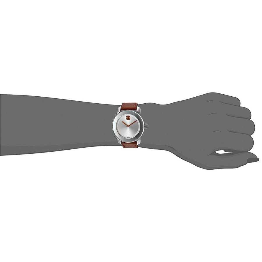 Movado モバード 腕時計 スイスウォッチ ステンレススチール ブラウン