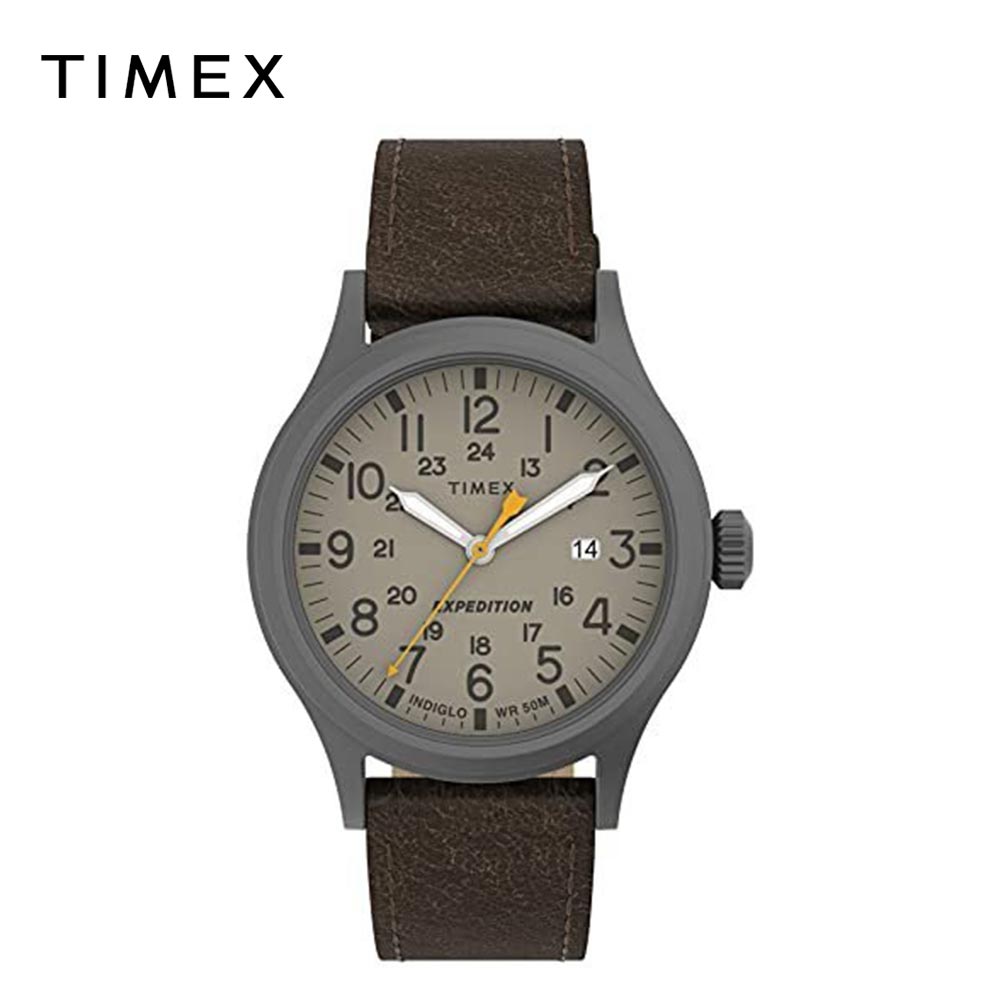 即納 TIMEX タイメックス メンズ 腕時計 クォーツ Expedition ダークブラウン TW4B231009J インディグロナイトライト 日本未発売