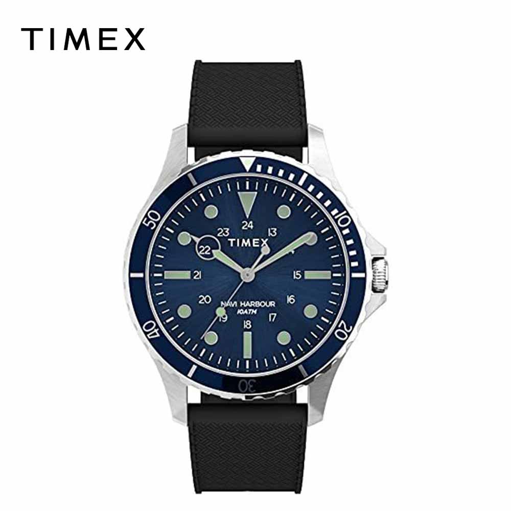 TIMEX タイメックス メンズ 腕時計 クォーツ TW2U55700VQ ブラック/シルバー/ブルー Navi XL 41mm 日本未発売