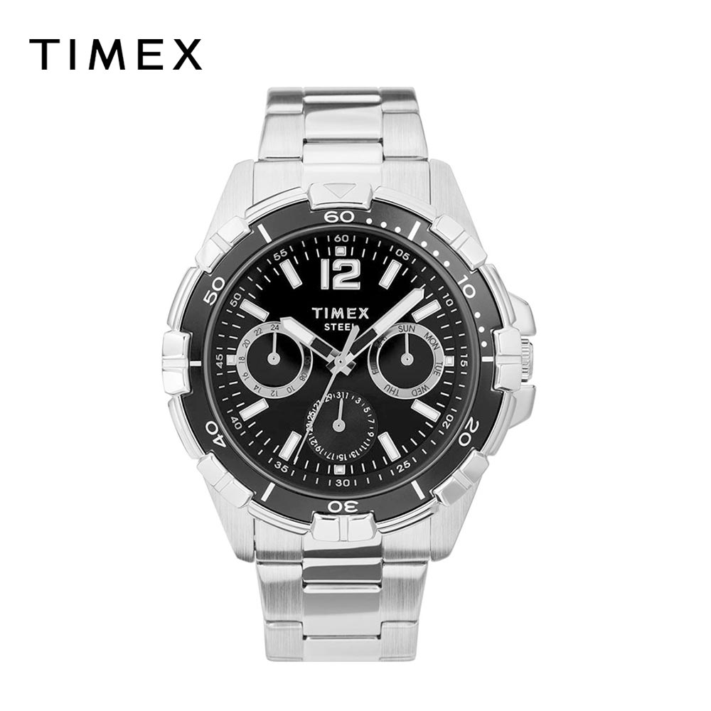 TIMEX 引き分けメックス メンズ ウオッチ 水晶 クロノグラフ 44.5粍 ステンレス鋼スチール写真 しろがね色 TW2U70400 日本未発売
