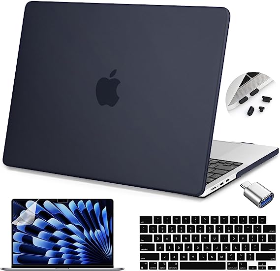マックブック エアー 15 インチ 2023 A2941 M2 チップ ケース カバー マットブラック Apple アップル MacBook Air ハードケース 衝撃吸収 送料無料