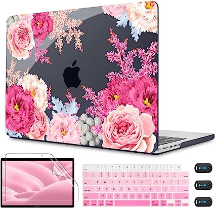 MacBook Pro 16 インチ ピンクフラワー マックブック プロ ハードケース 2023 ケース カバー シェルカバー 衝撃吸収 送料無料
