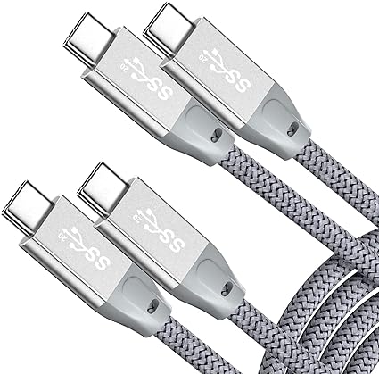 即納 iPhone15 申し受ける有線テレビ 印字機C USB-C \u0026 USB-C 有線テレビ 全6種 / 2本 しろがね色 手っとり早い申し受ける 見聞移らす iPhone / MacBook / iPad /Google Pixel / Galaxy 相応う